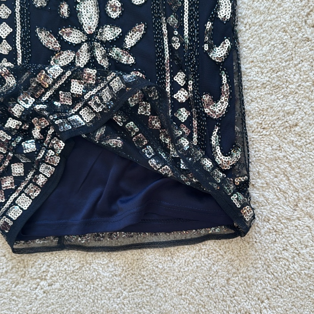 Stunning Beaded Formal Mini Dress - Picture 4 of 8